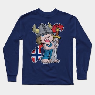 Norwegian Troll Norway Map Flag Long Sleeve T-Shirt